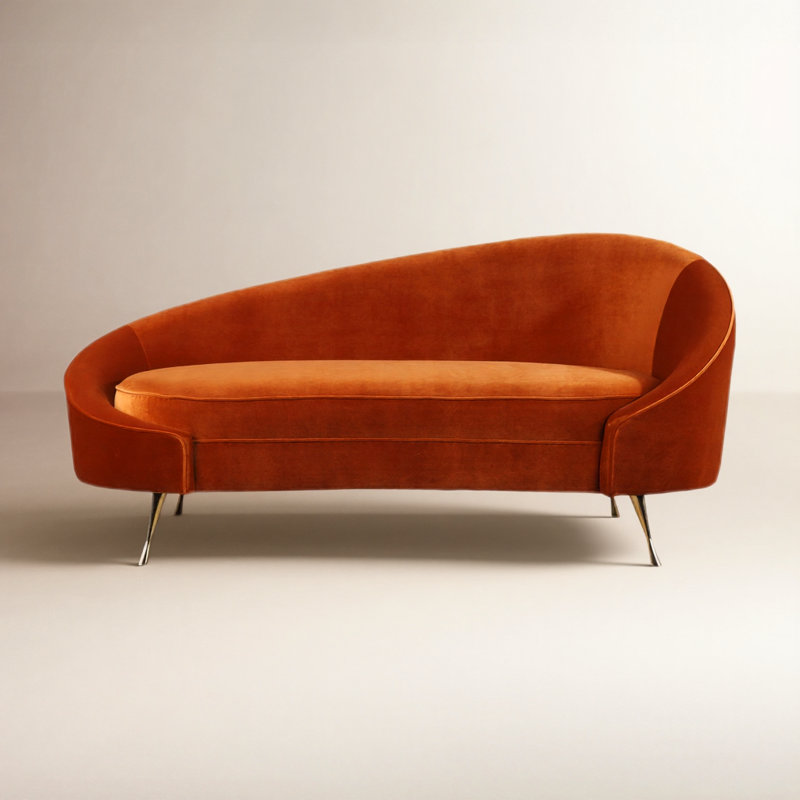 Joss & Main Nikita Curved Upholstered Chaise Lounge & Reviews